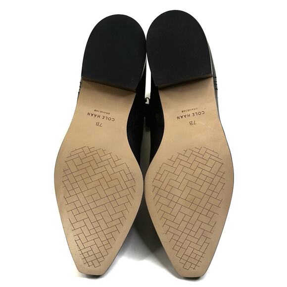 COLE HAAN Naia Black Leather Ankle Boot Bootie Womens Size 7B Side Zip New $200 - Picture 13 of 13